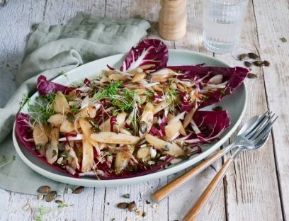 Schwarzwurzelsalat mit Kürbiskernen