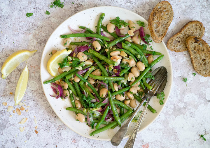 Bohnensalat mit Pfefferminze