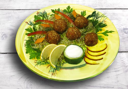 Grünkerngemüsebällchen