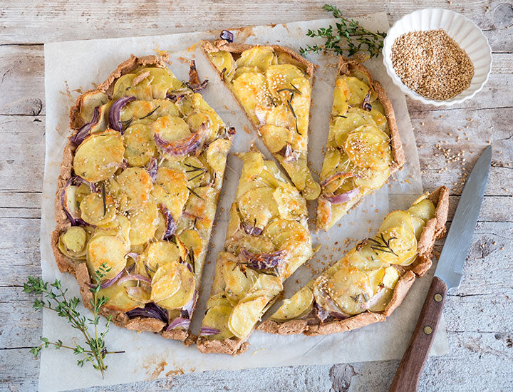 Kartoffel-Tarte mit Sesam