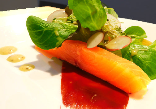 Marinierter Lachs mit Dill Senfsauce