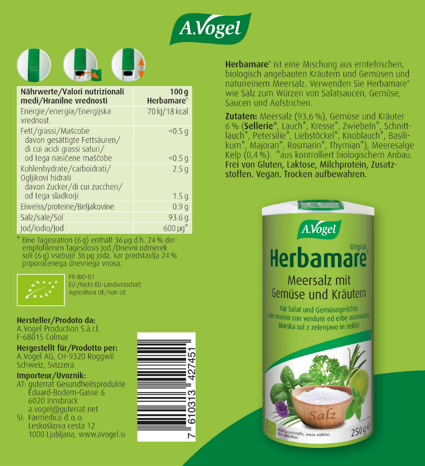 A.Vogel Herbamare® Original-Kräutersalz, BIO