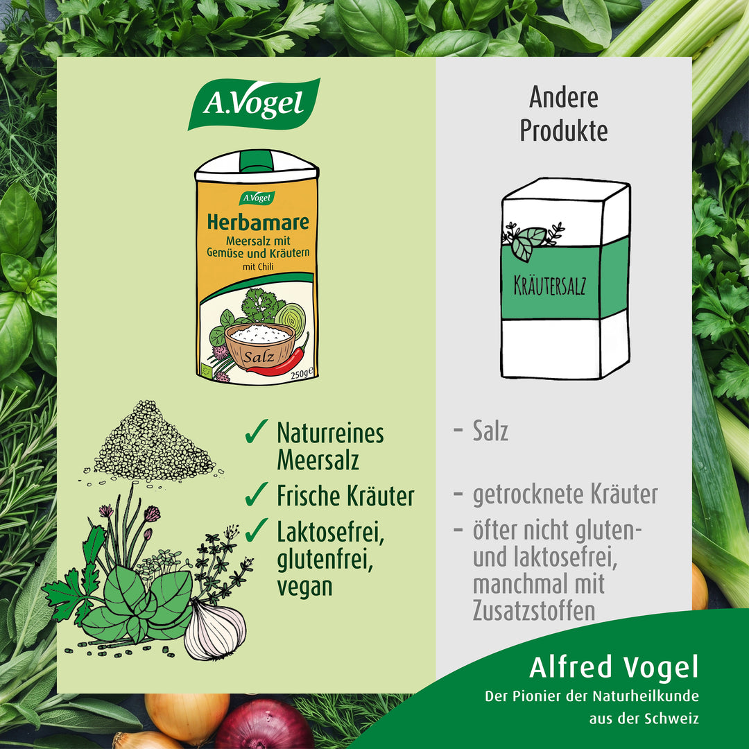 A.Vogel Herbamare® Kräutersalz Spicy, BIO – Produktinformation 4