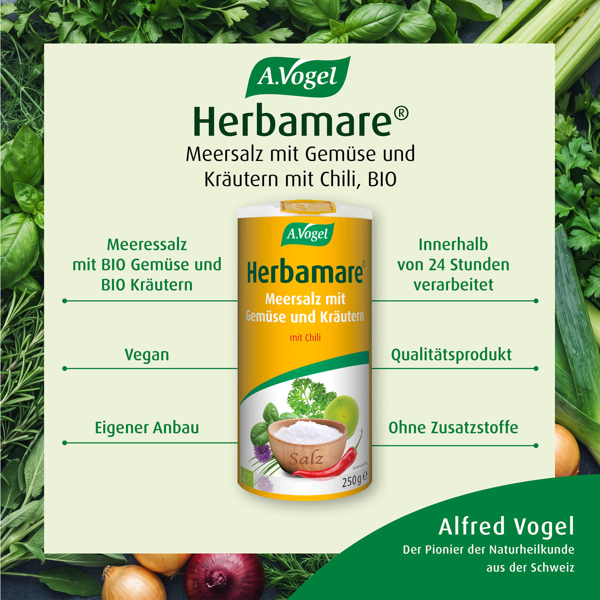 A.Vogel Herbamare® Kräutersalz Spicy, BIO – Produktinformation 5