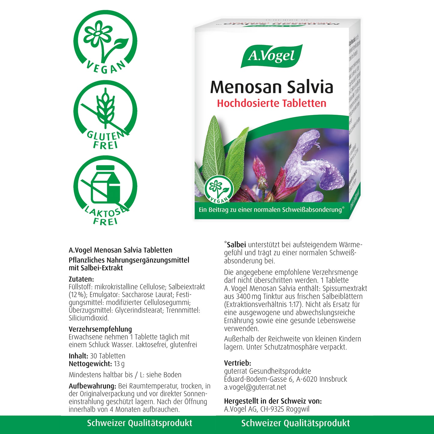 A.Vogel Menosan Salvia Tabletten, 30 Stück
