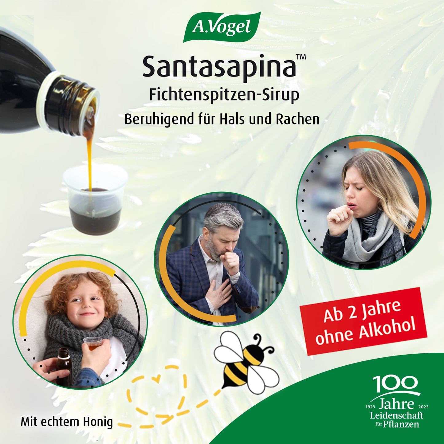 A.Vogel Santasapina™ Fichtenspitzen-Sirup ohne Alkohol, 200 ml