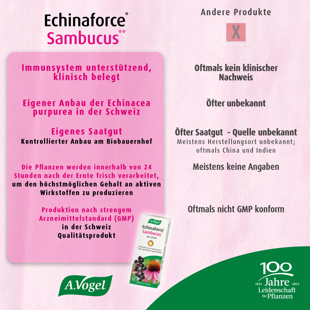A.Vogel Echinaforce Sambucus  Hot Drink, 100 ml