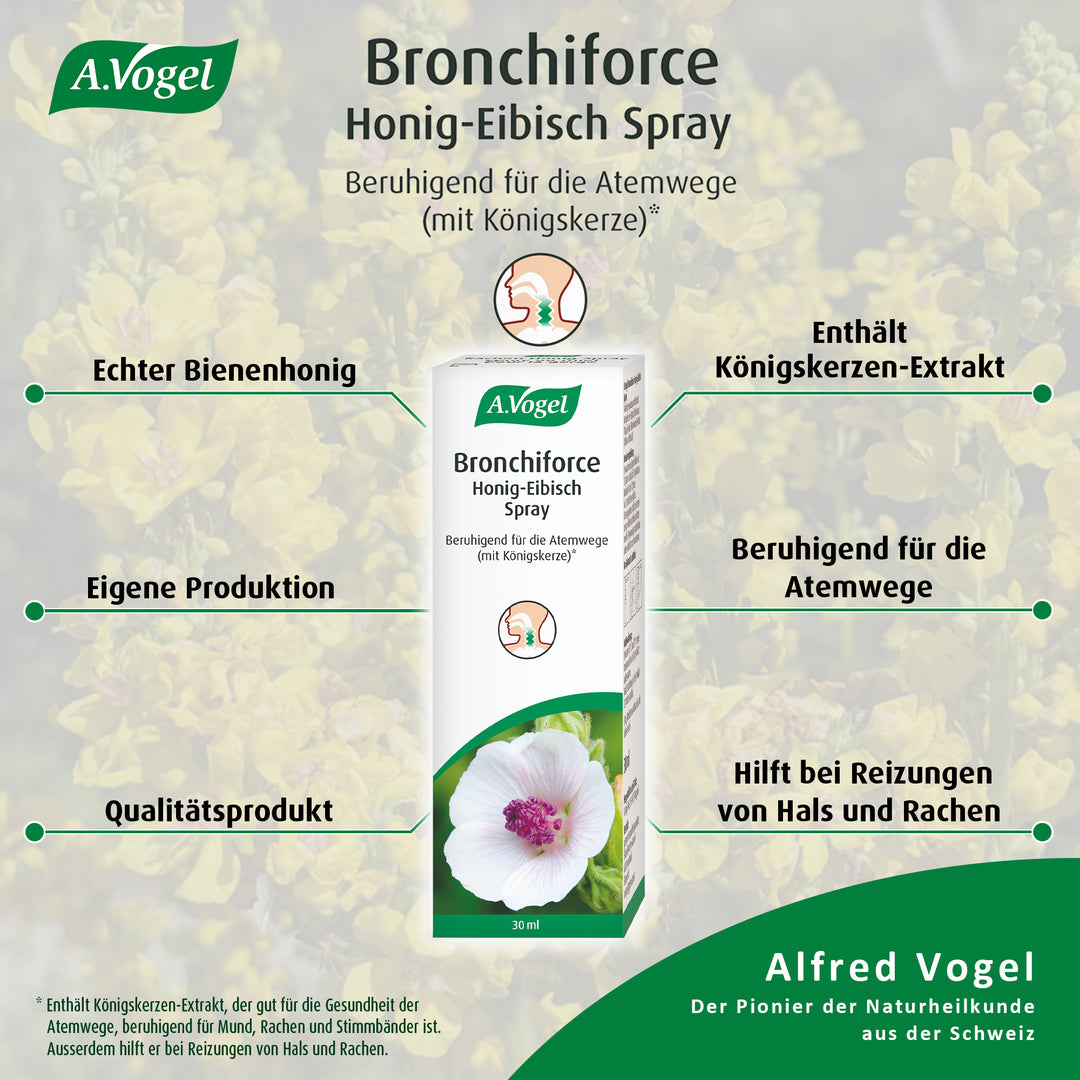 A.Vogel Bronchiforce Honig-Eibisch Spray, 30 ml