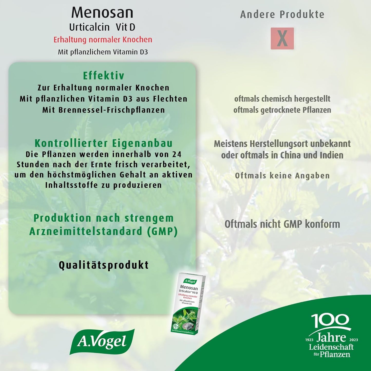 A.Vogel Menosan Urticalcin® Vit D3, 180 Tabletten