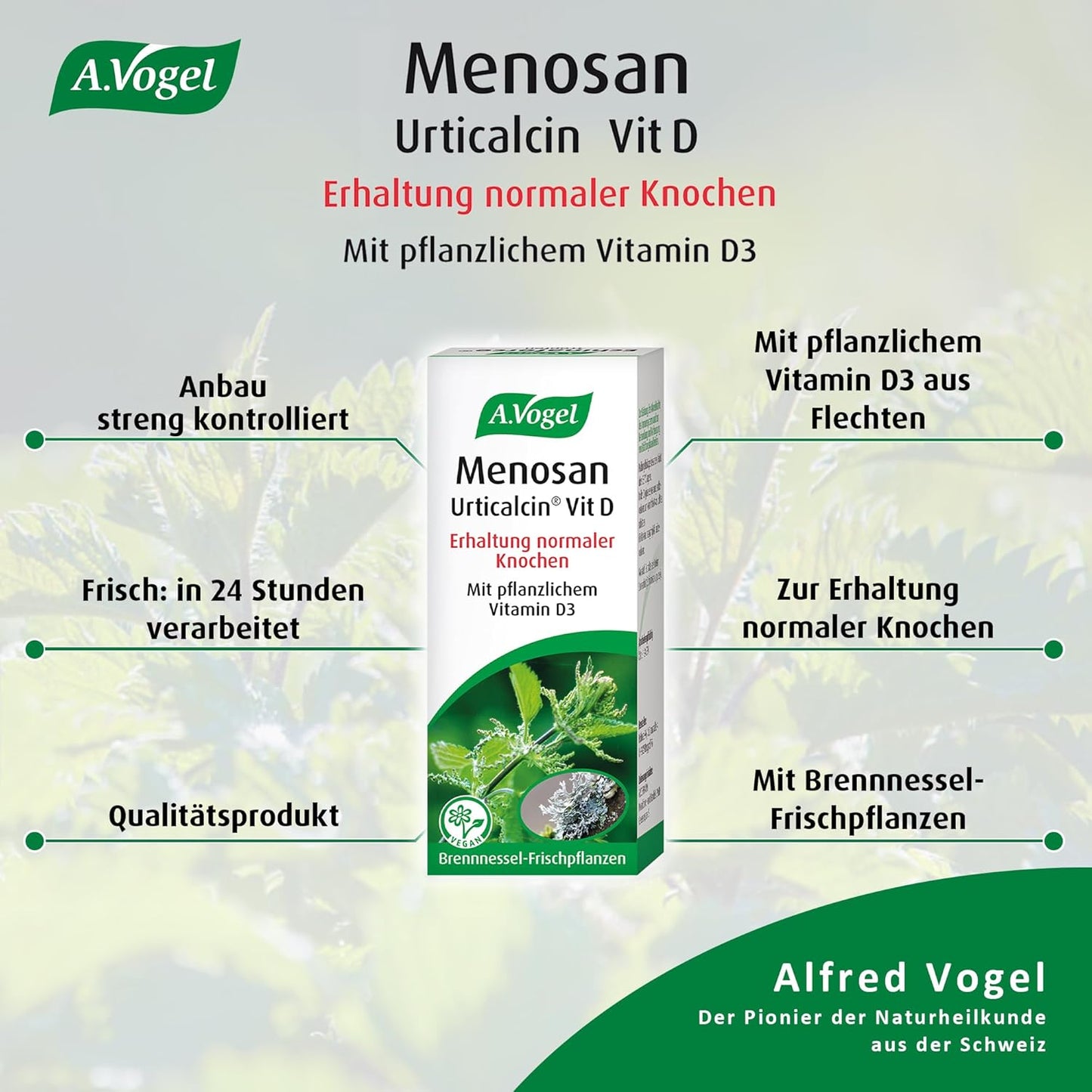 A.Vogel Menosan Urticalcin® Vit D3, 180 Tabletten