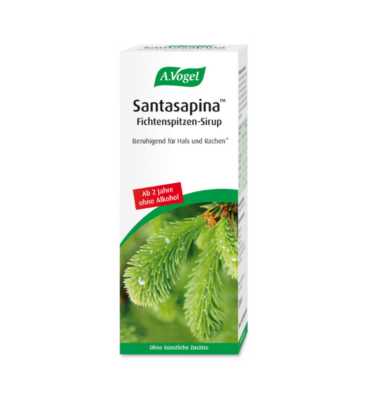 A.Vogel Santasapina™ Fichtenspitzen-Sirup ohne Alkohol – Produktverpackung