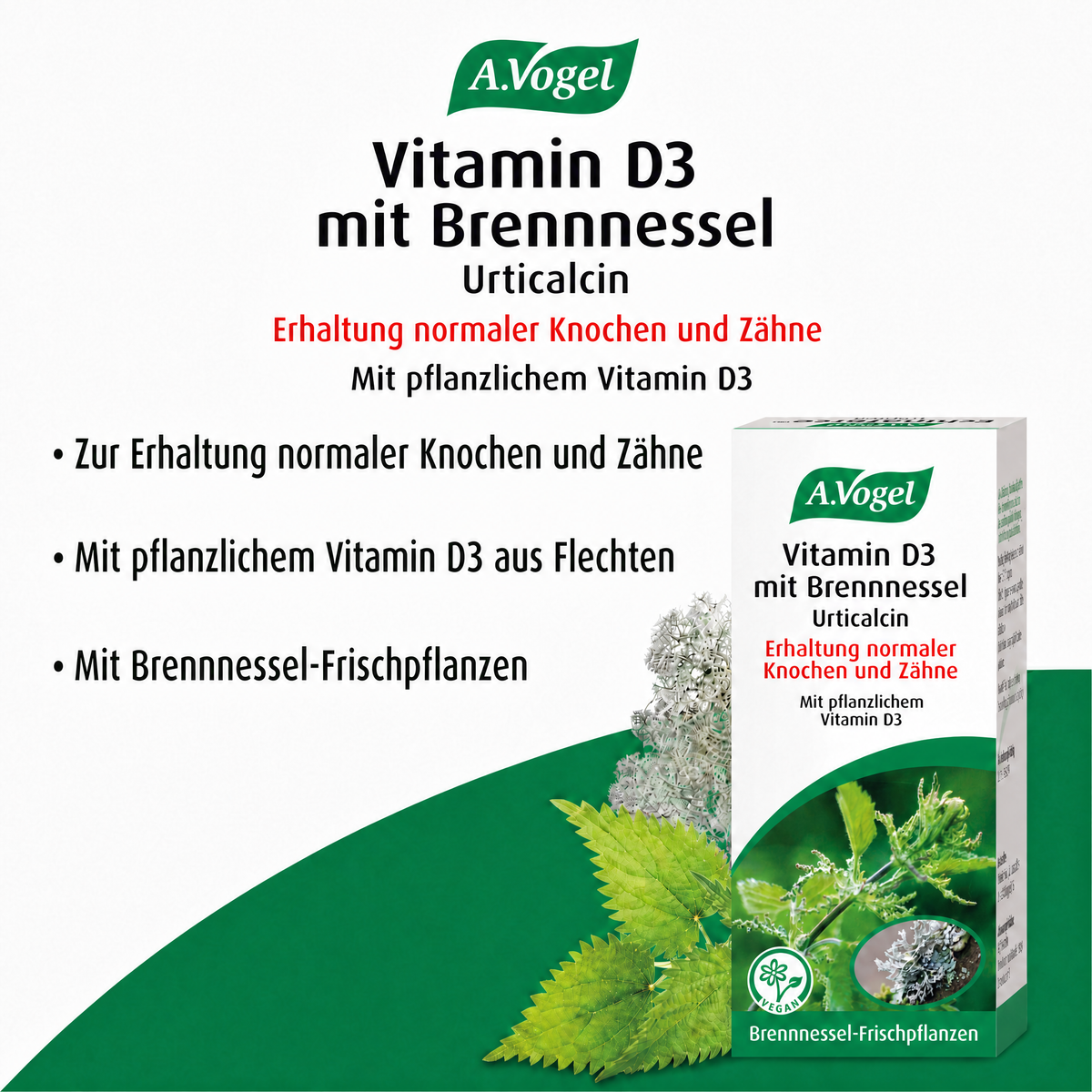 A.Vogel Vitamin D3 mit Brennnessel Urticalcin – Produktinformation 1