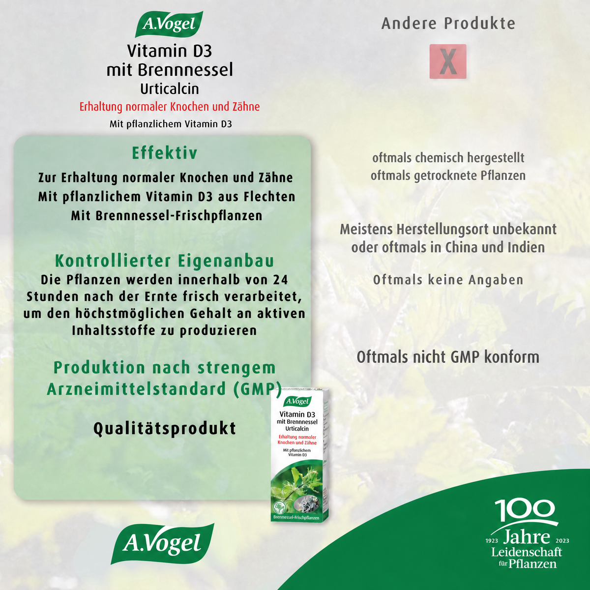 A.Vogel Vitamin D3 mit Brennnessel Urticalcin – Produktinformation 4