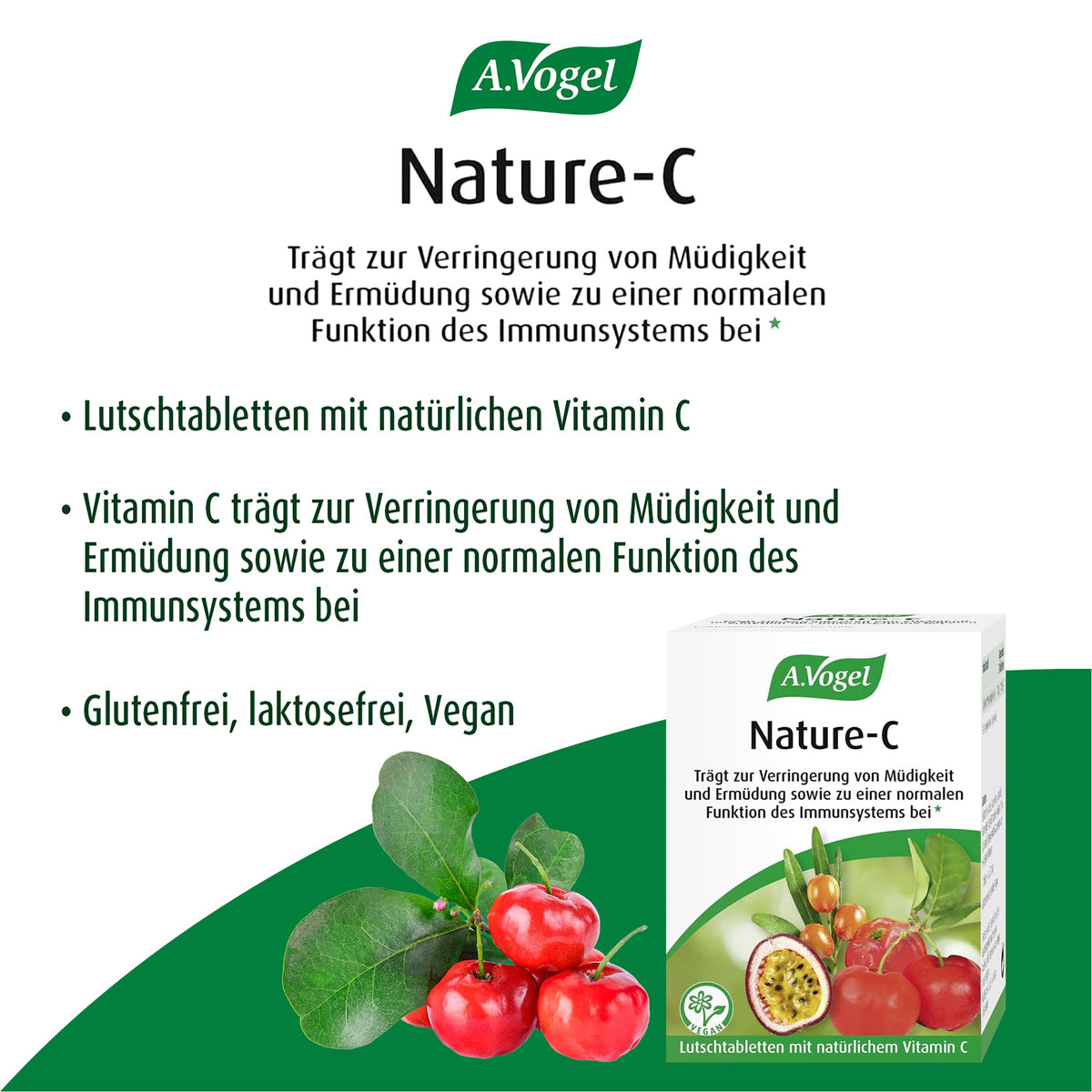 A.Vogel Nature-C Lutschtabletten – Produktvorteile und Packung