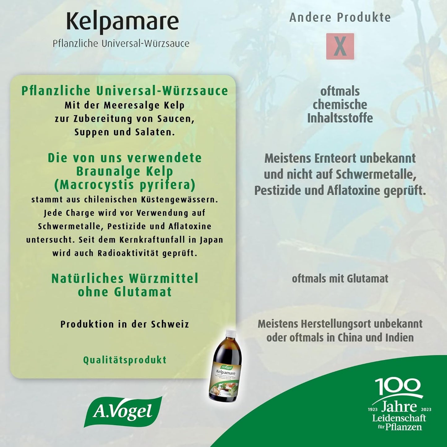 A.Vogel Kelpamare Pflanzliche Universal-Würzsauce, 500 ml